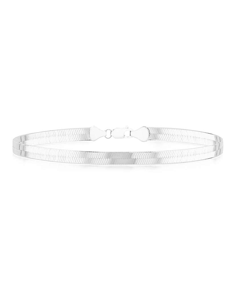 Sterling Silver Herringbone Bracelet