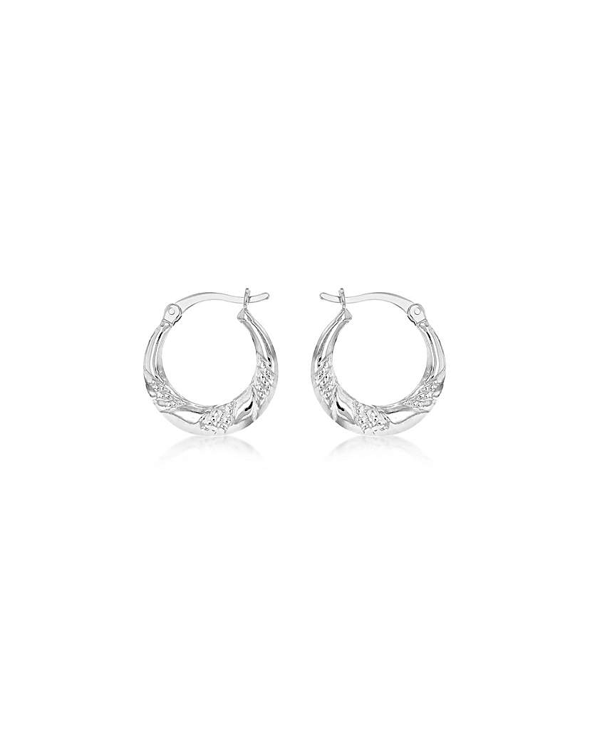 Sterling Silver Rope Hoop Earrings