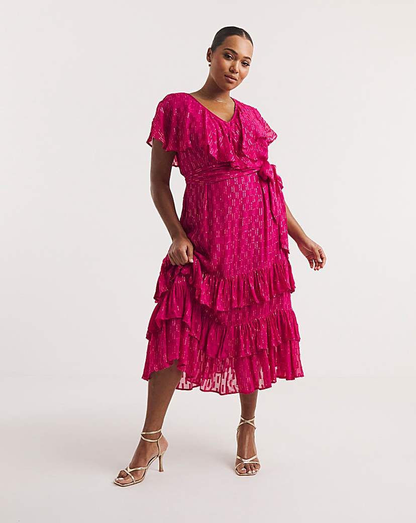 Joanna Hope Pink Dobby Maxi Dress