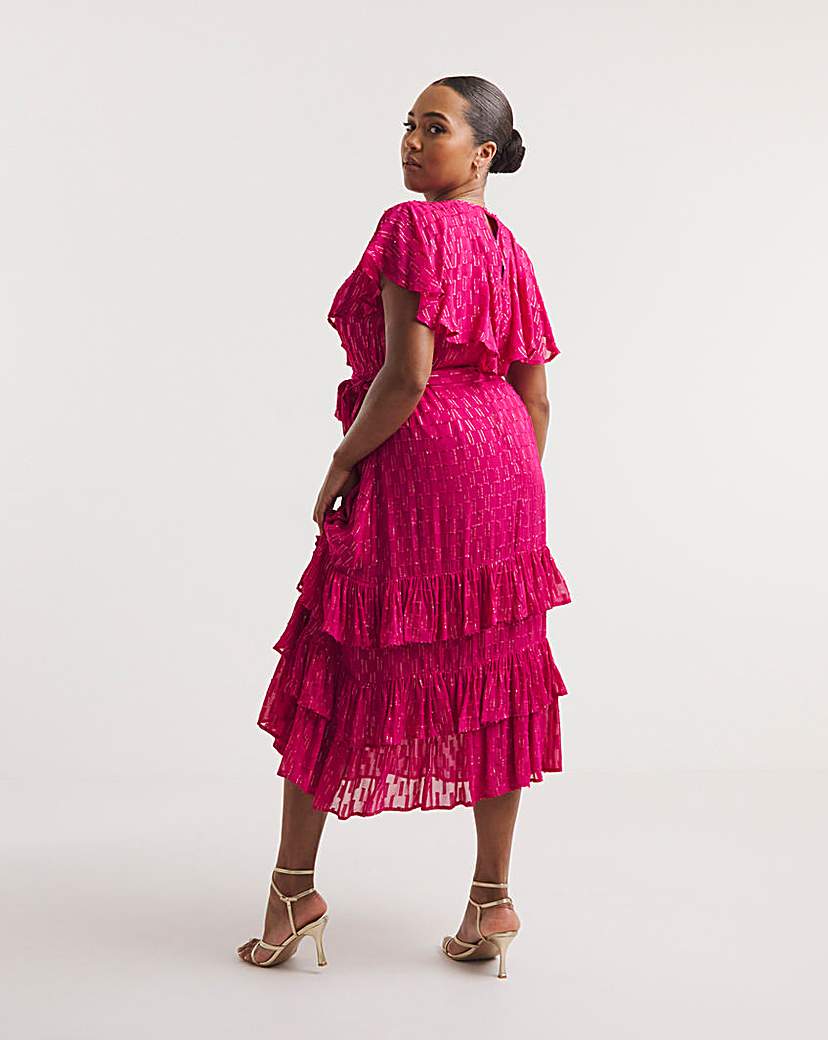 Joanna Hope Pink Dobby Maxi Dress