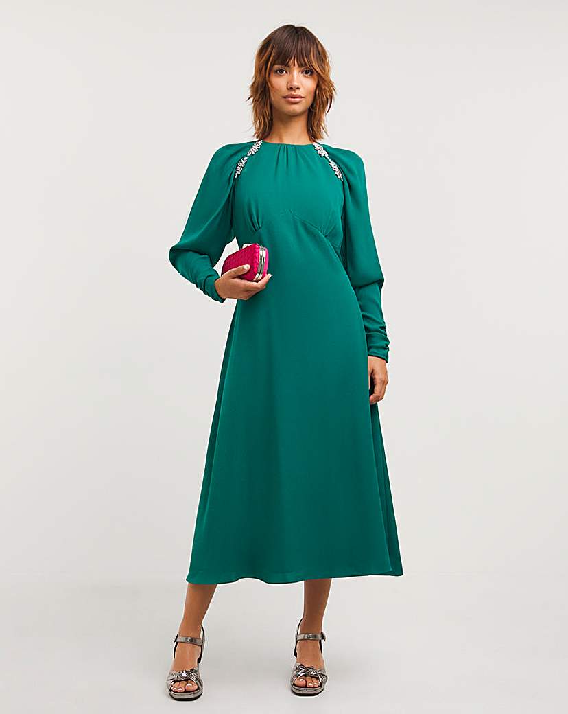 Joanna Hope Embellished Midi Dress