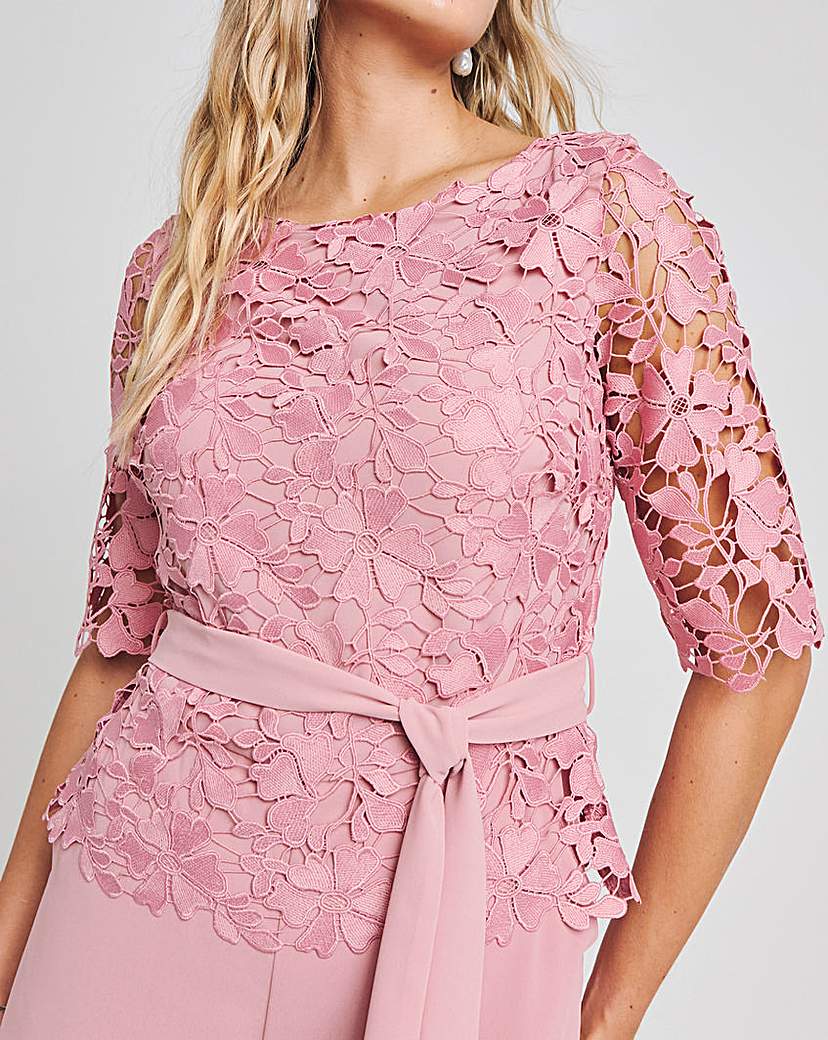 Joanna Hope Lace Jumpsuit