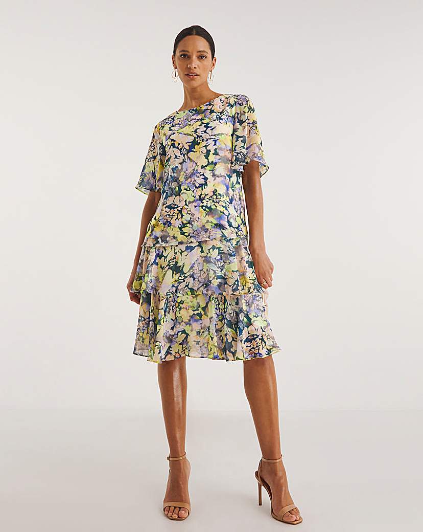 Joanna Hope Printed Tiered Dress