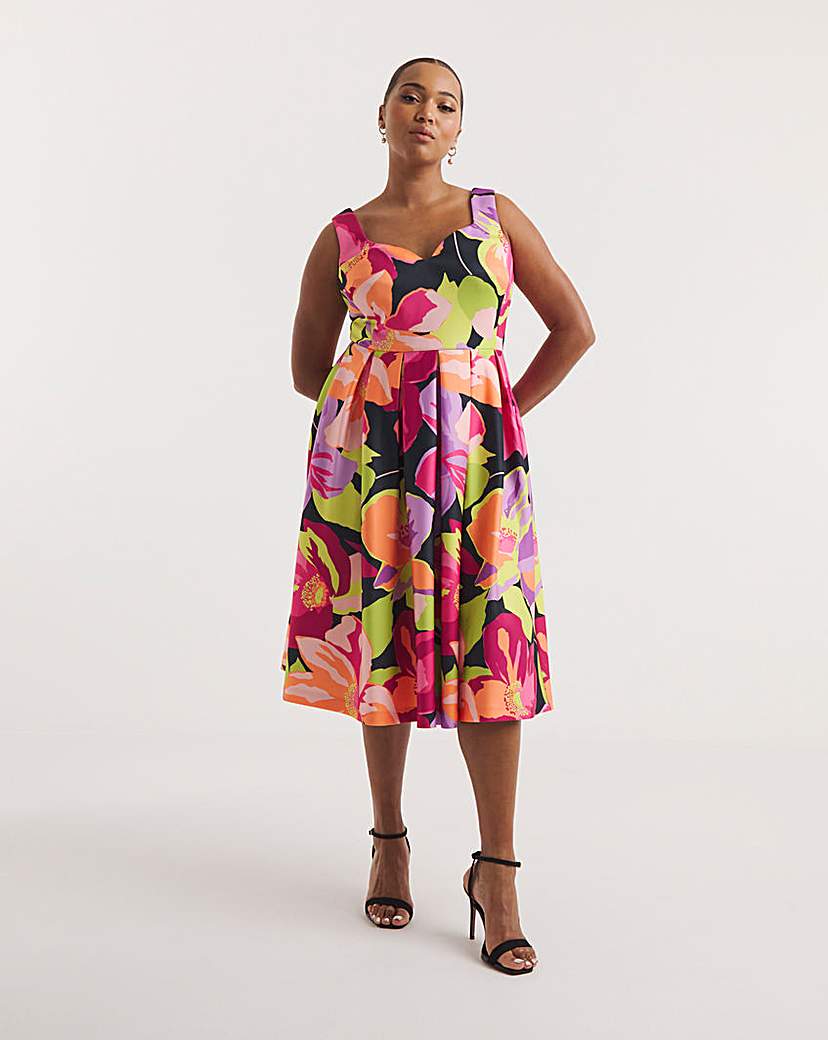 Joanna Hope Floral Scuba Prom Dress