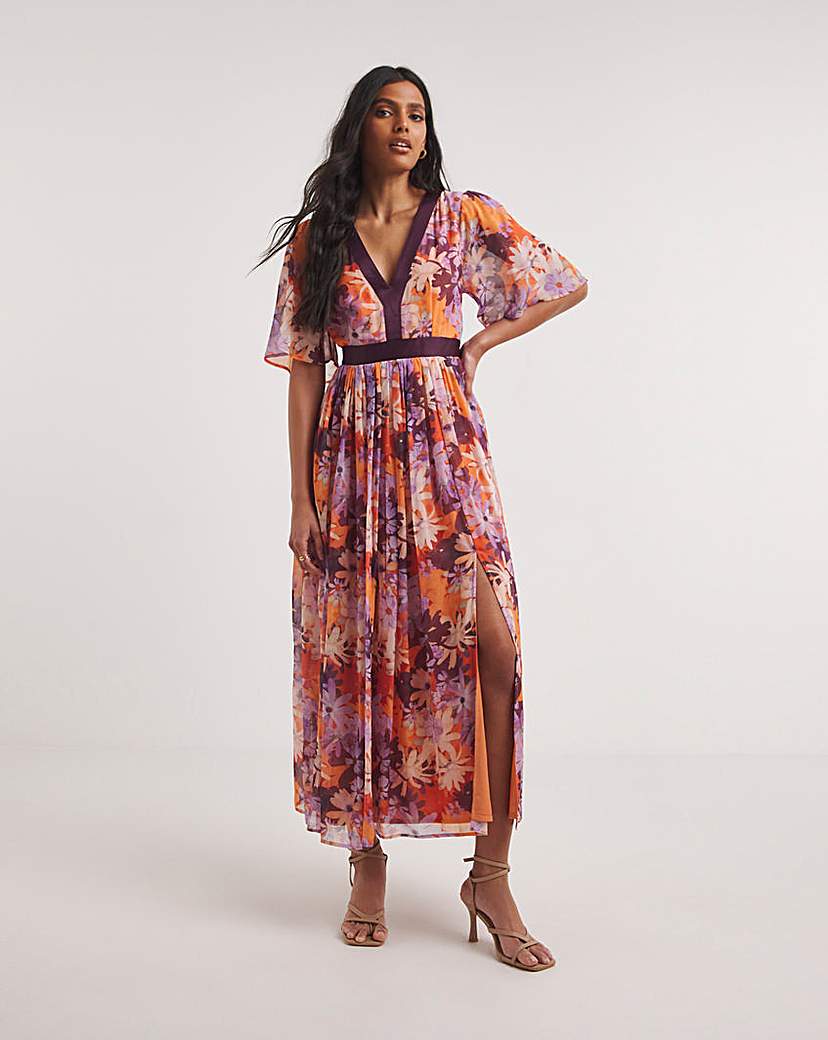 Joanna Hope Floral V-Neck Maxi Dress