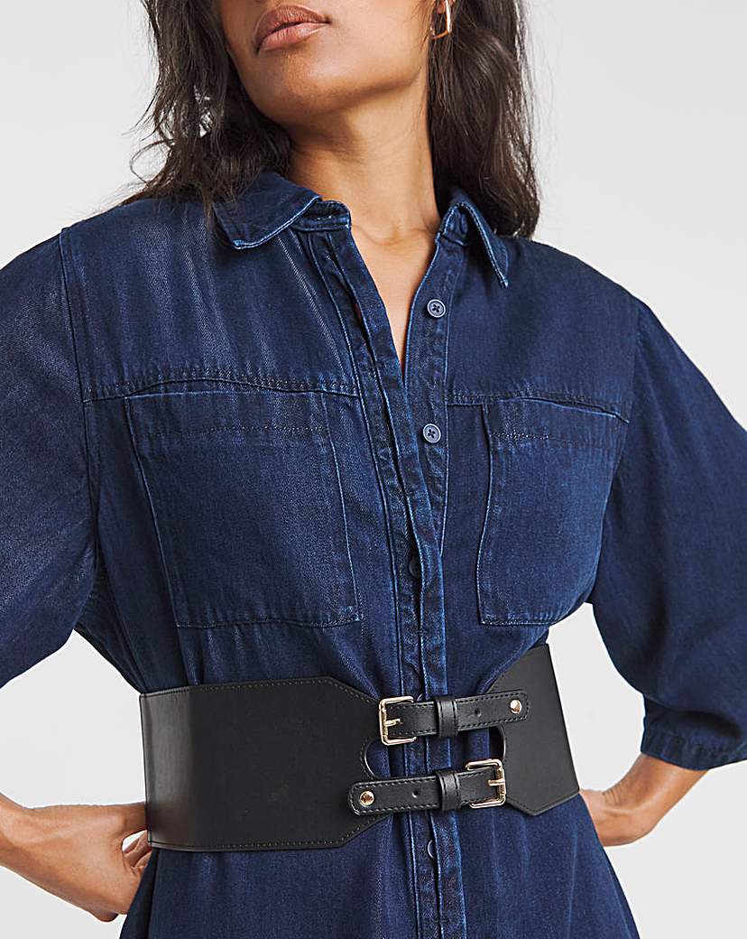 New In - Double Buckle Corset Waist Belt
