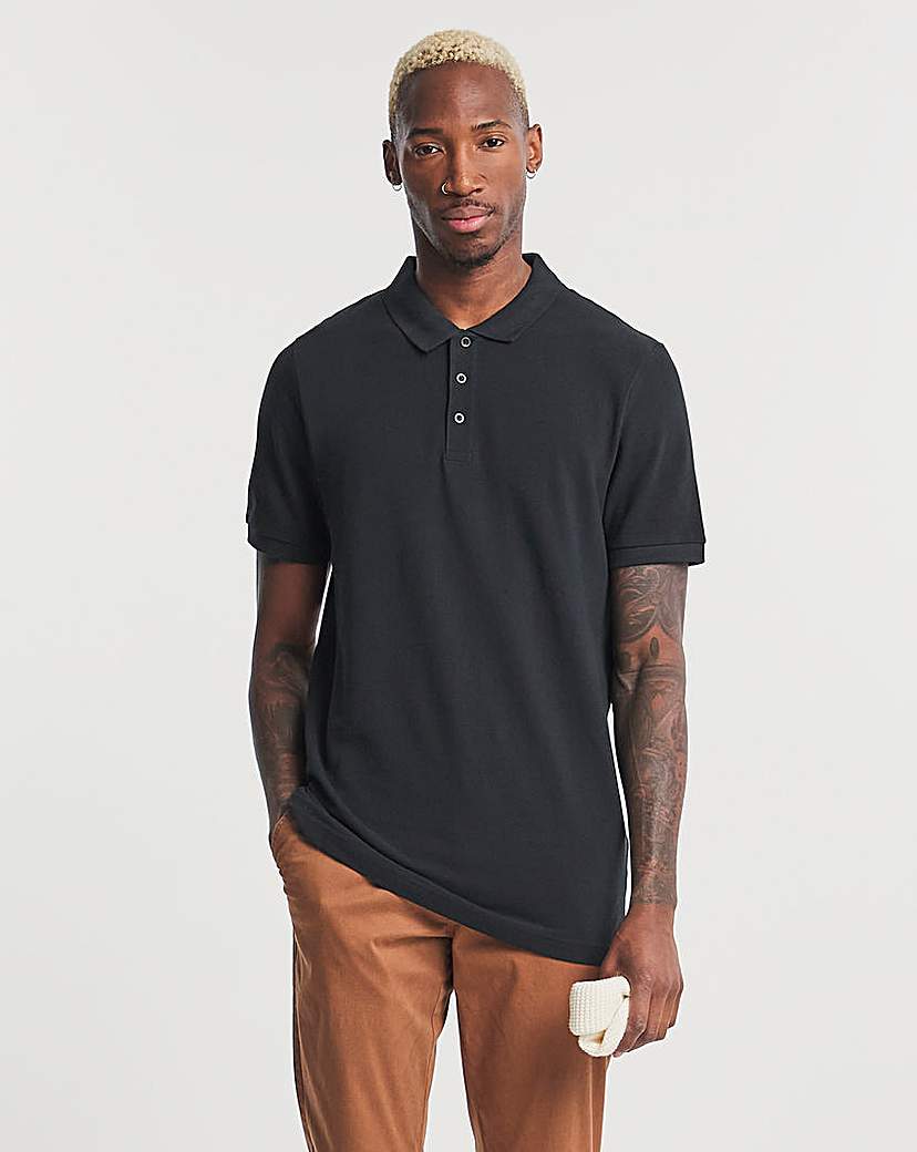 Pure Cotton Pique Polo Long