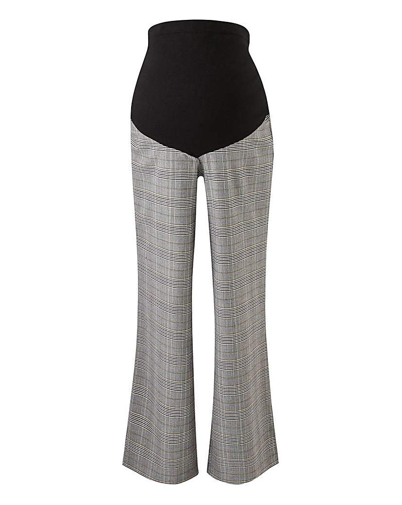Maternity Checked Wide Leg Trouser