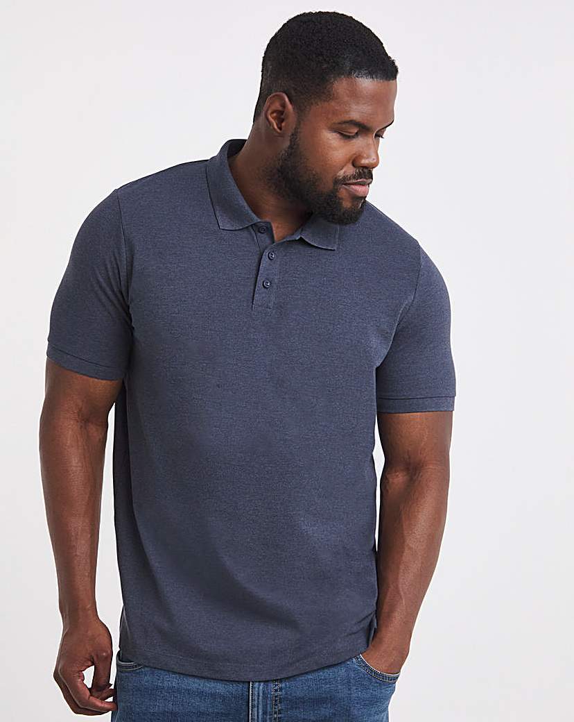 Marl Pique Polo Long