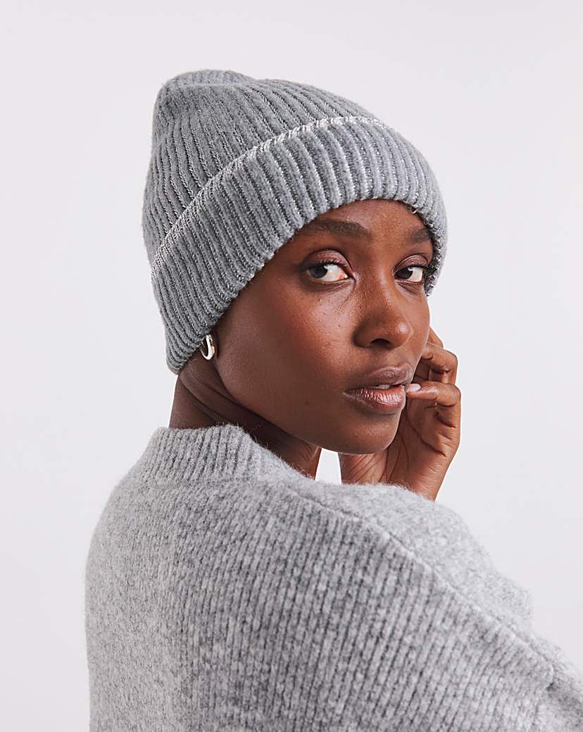 New In - Lurex Ribbed Beanie