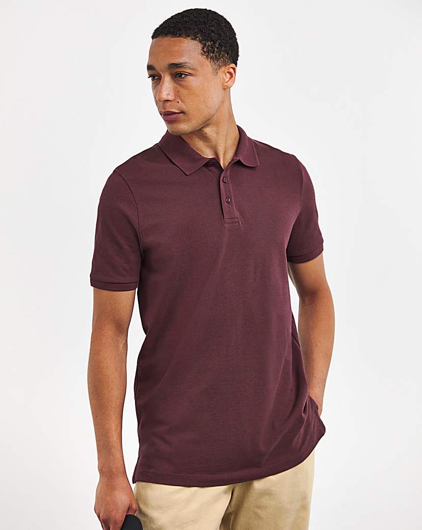 Pure Cotton Pique Polo Long