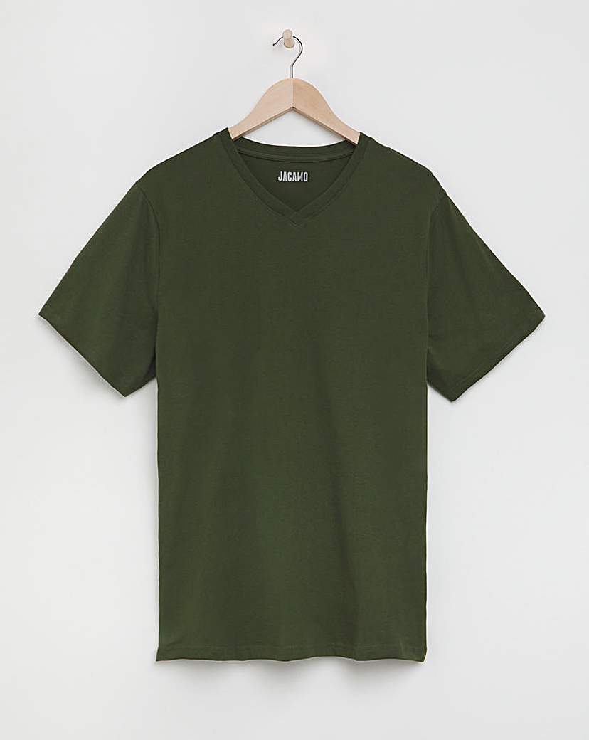 Pure Cotton V-Neck T-Shirt Long