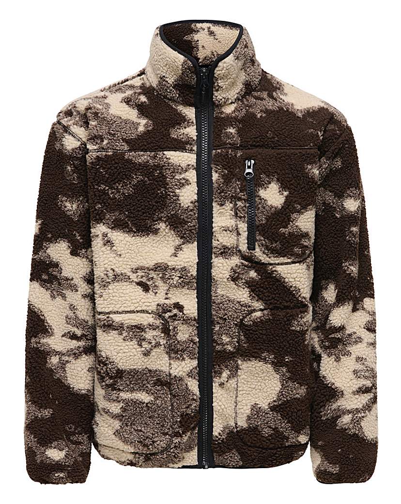 Only & Sons Sherpa Jacket - Coffee Bean