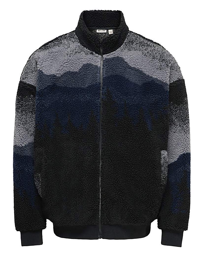 Only & Sons Adam Sherpa Bomber Sweat Top