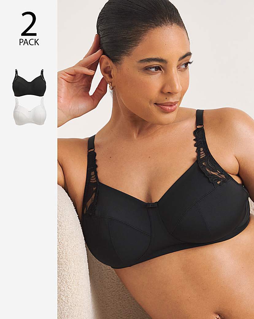 2 Pack Flora Non Wired Bras