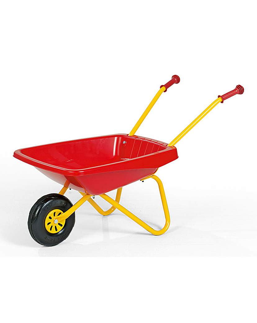 Image of Metal & Plastic Wheelbarrow Red & Yellow
