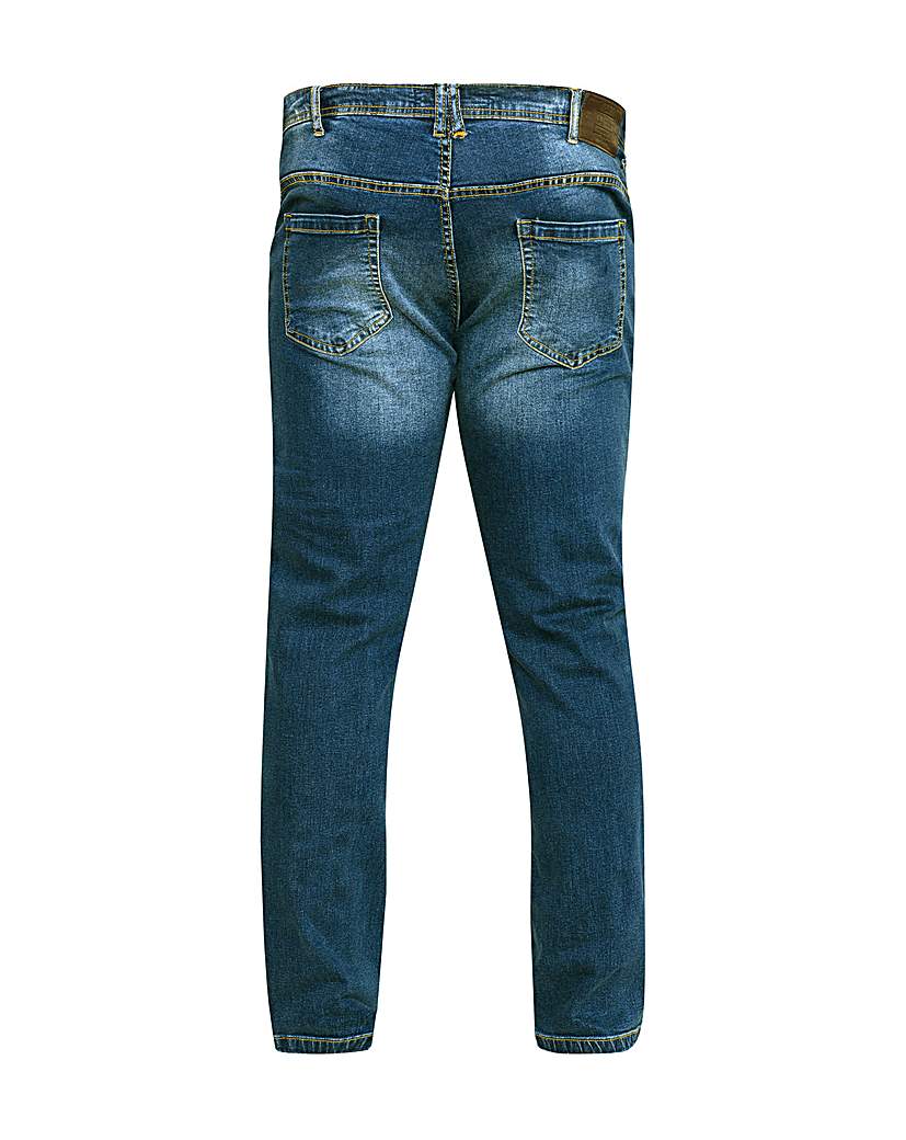 Ambrose Blue Tapered Fit Stretch Jeans
