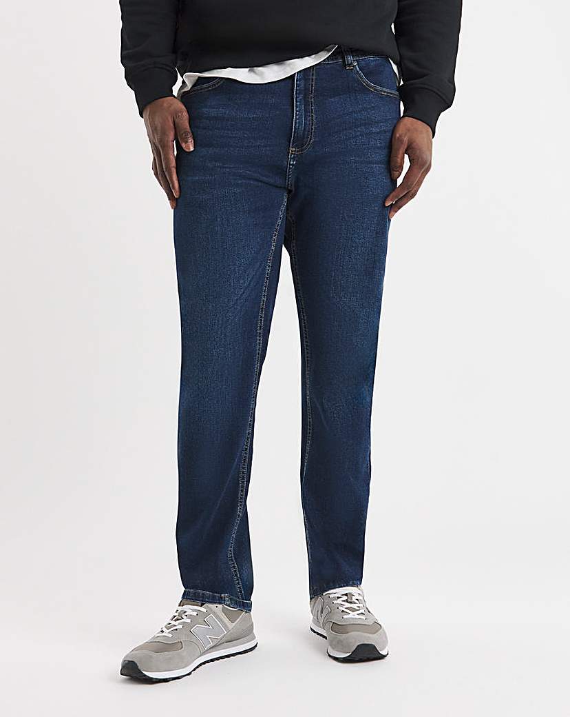 Ambrose Blue Tapered Fit Stretch Jeans