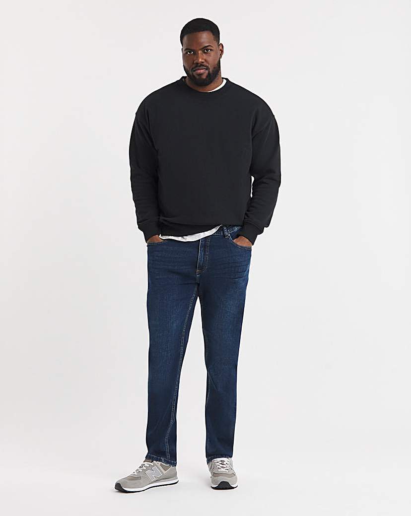 Ambrose Blue Tapered Fit Stretch Jeans