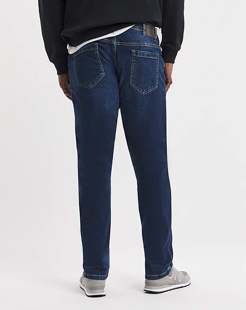 Ambrose Blue Tapered Fit Stretch Jeans