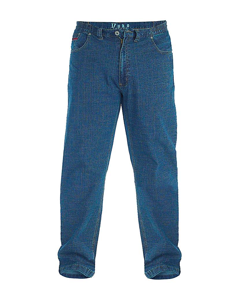 Blue Stretch Jean With Elasticated Waist