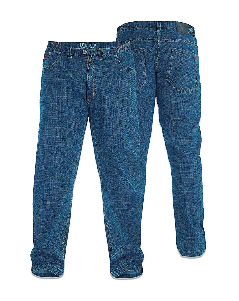 Blue Stretch Jean With Elasticated Waist