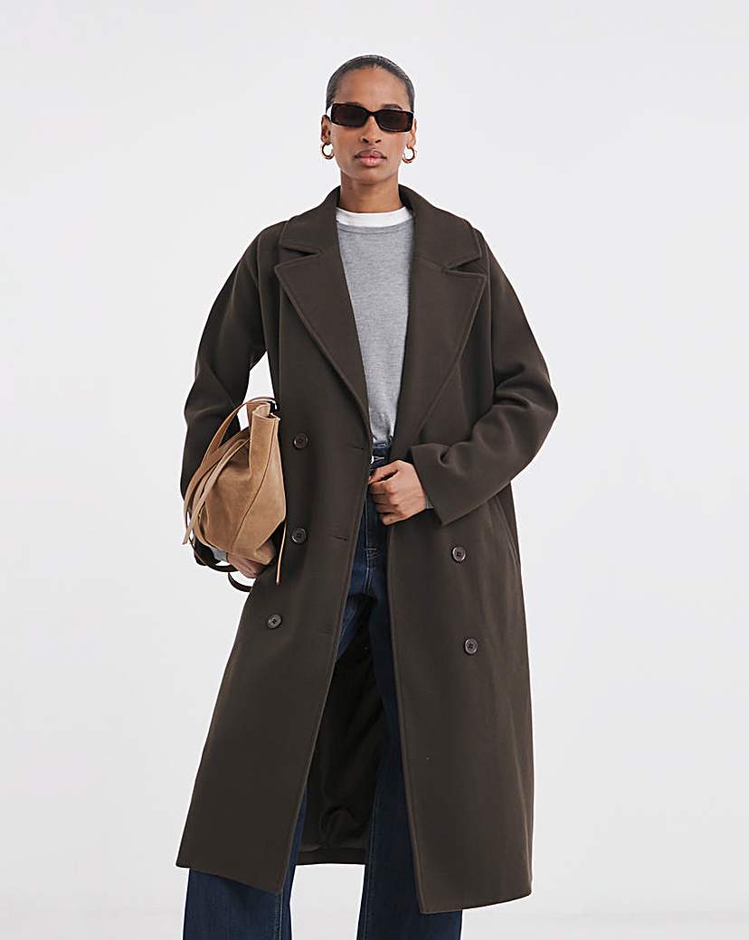 Chocolate Relaxed Oversized Maxi Coat