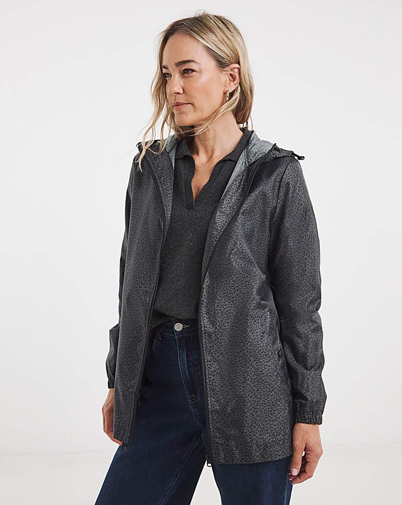 Grey Animal Short Pac A Mac Raincoat