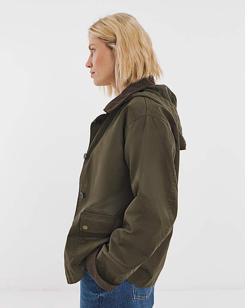 New In - Coated Hooded Barn Jacket