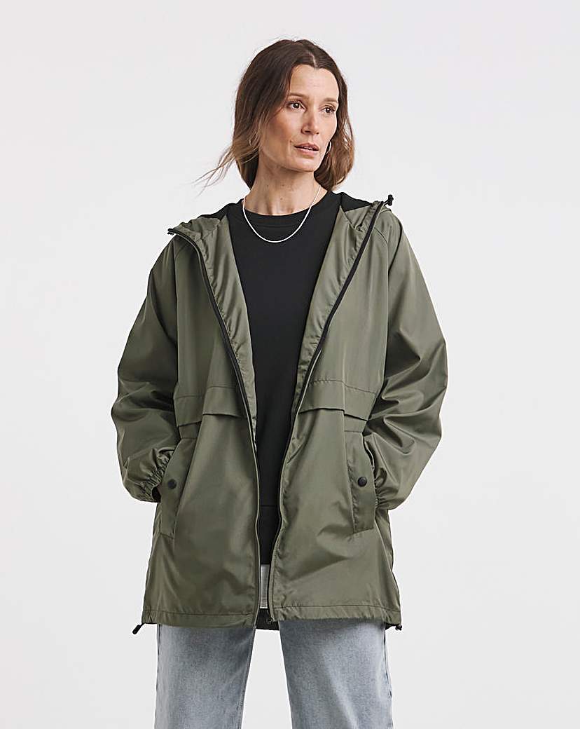 New In - Khaki Short Lightweight Raincoat