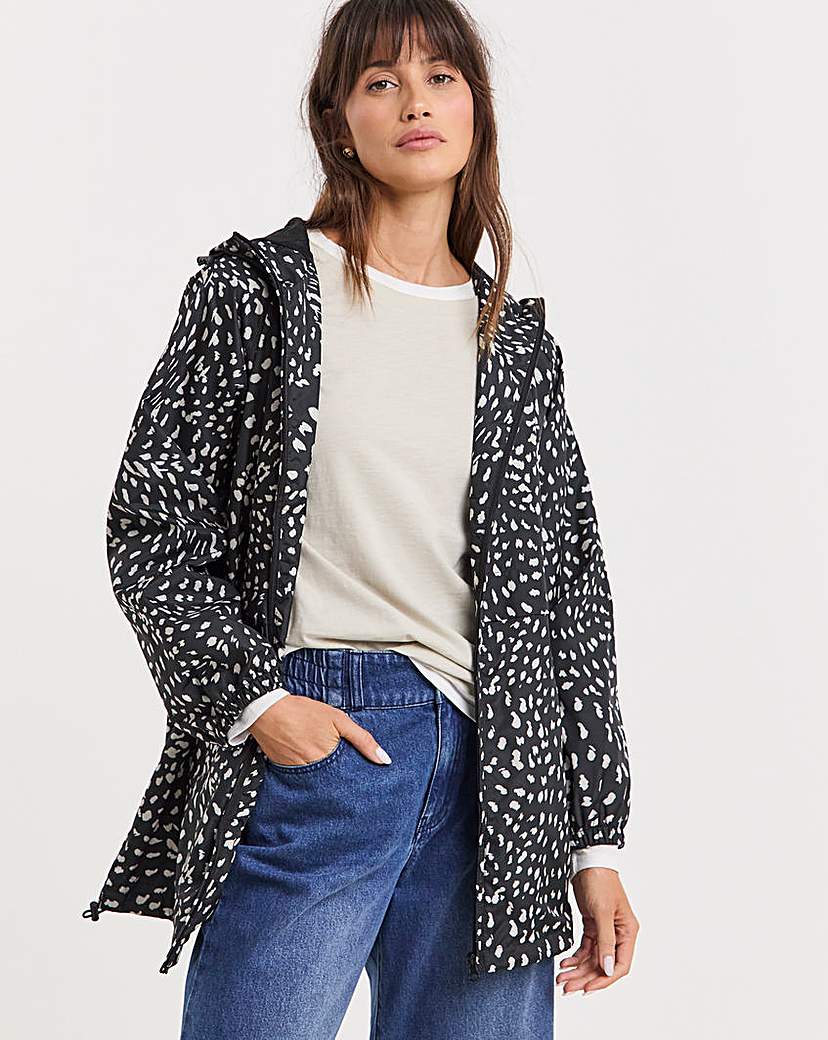 Printed Short Lightweight Raincoat