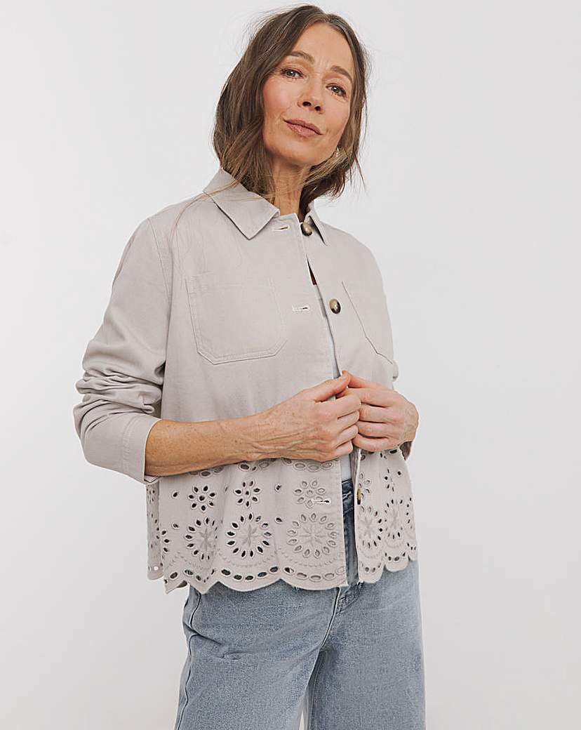 Pue Cotton Broderie Utility Jacket