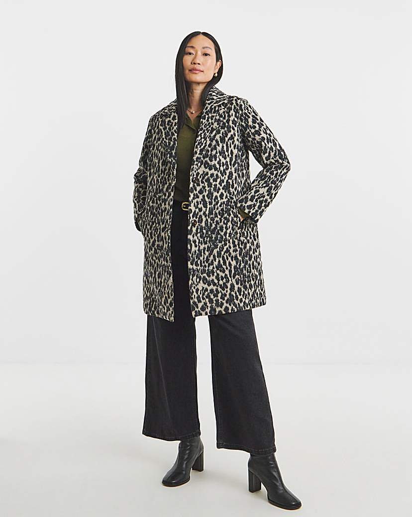 Animal Print Lined Coat
