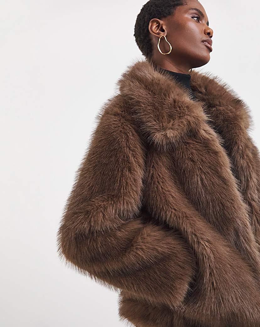 Tipped Faurx Fur Jacket