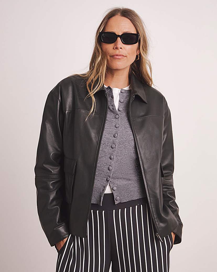 New In - Anthology Leather Trucker Jacket