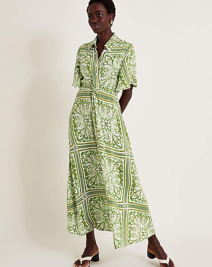 Monsoon Emilia Print Midi Shirt Dress
