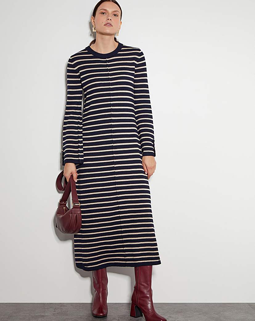 Monsoon Shaw Stripe Midi Jumper Dress