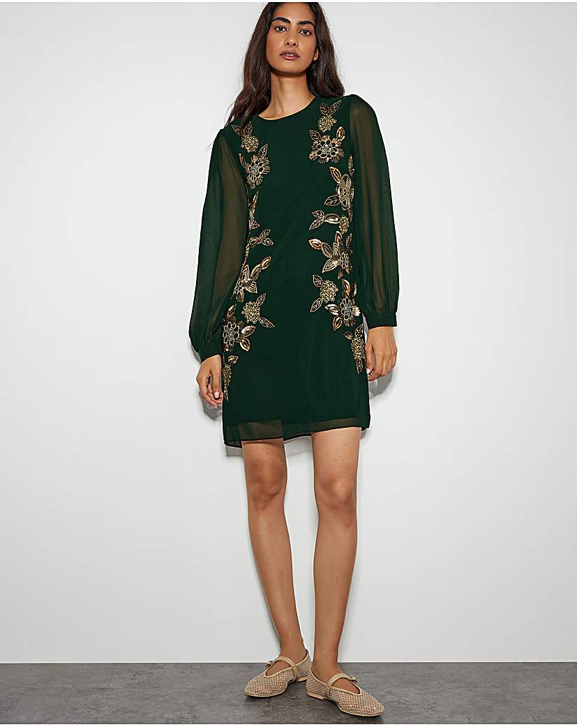 Monsoon Emma Embellished Tunic Dress