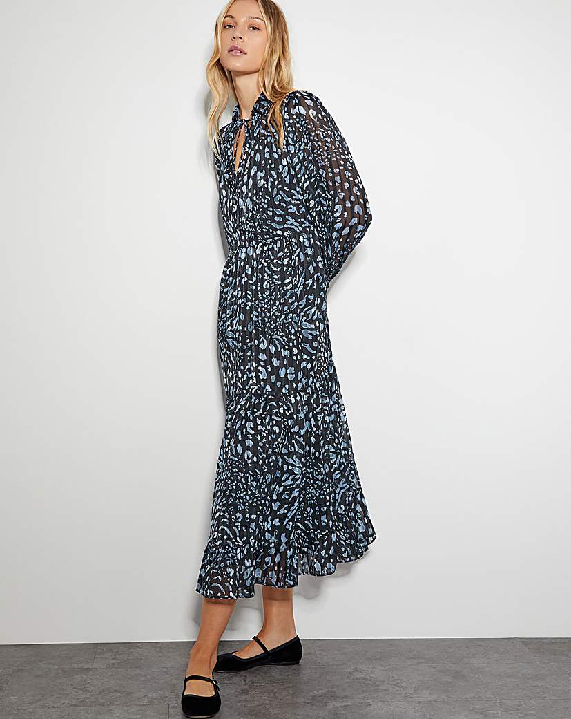 Monsoon Diane Leopard Print Midi Dress