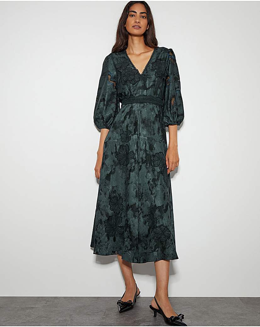 Monsoon Joanna Floral Midi Tea Dress