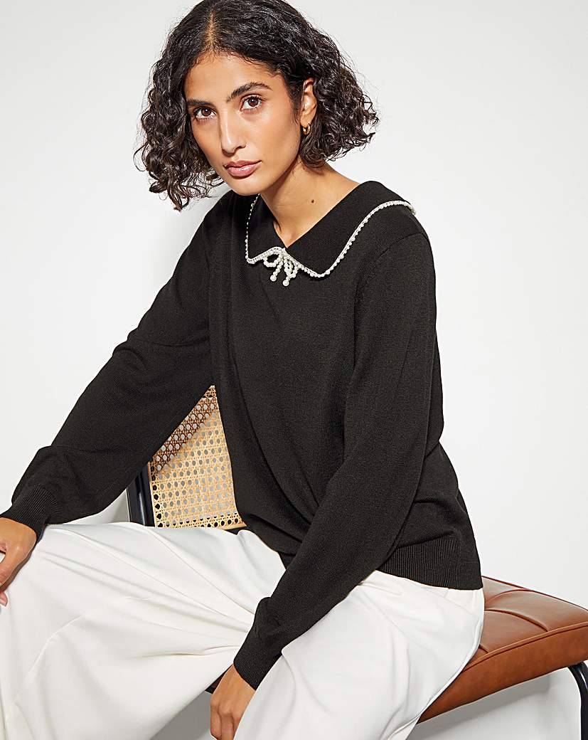 Monsoon Clara Collar Jumper