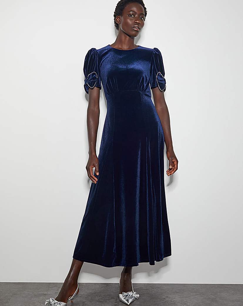 Monsoon Belle Velvet Midi Dress