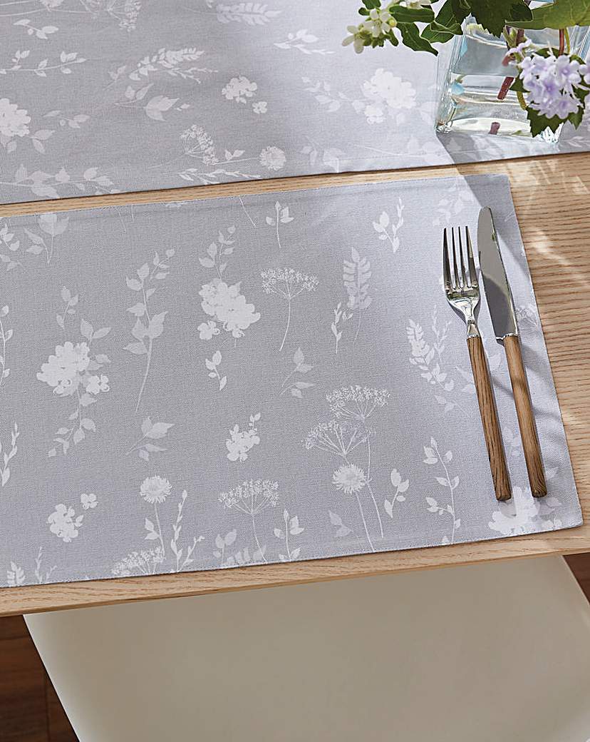 Meadowsweet Floral Placemat Pair