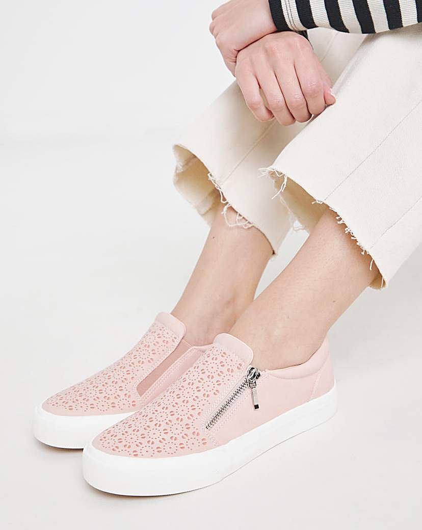 Zip Detail Slip on Trainer E Fit