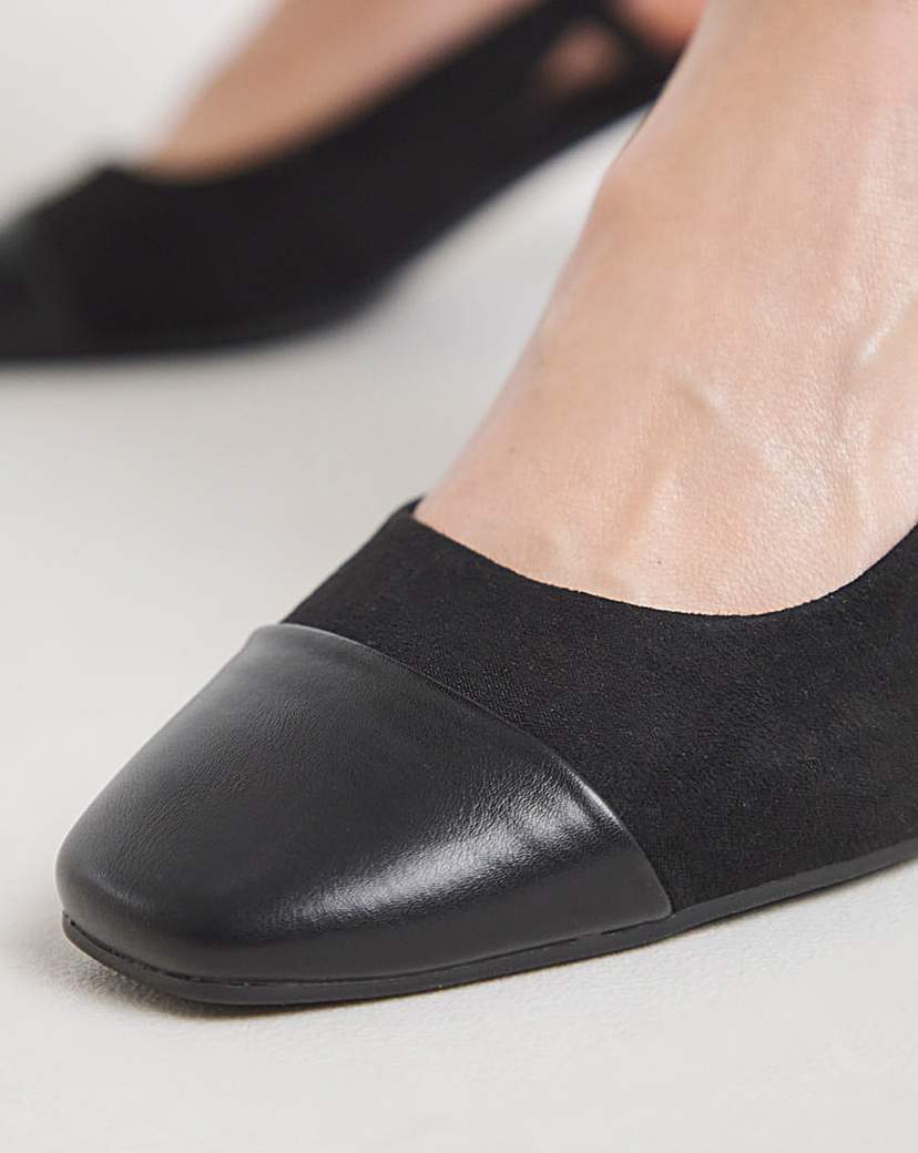 Low Block Heel Slingback Wide
