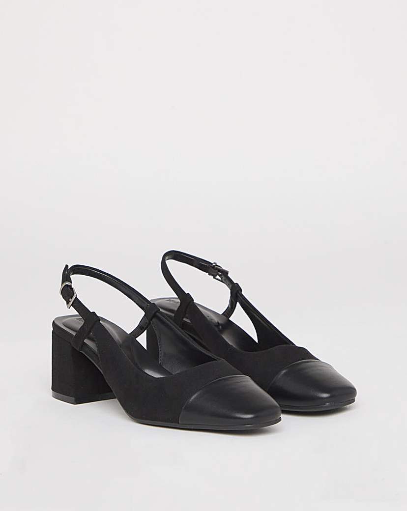 Low Block Heel Slingback Wide