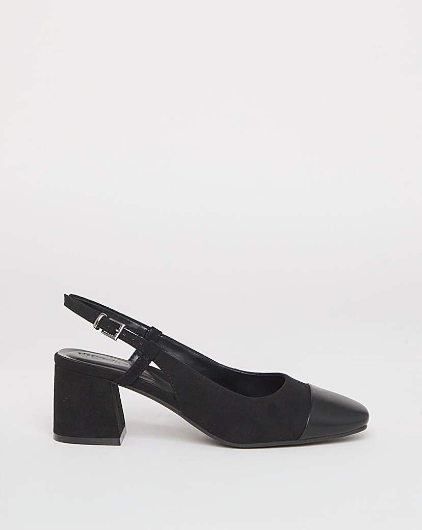 Low Block Heel Slingback Wide