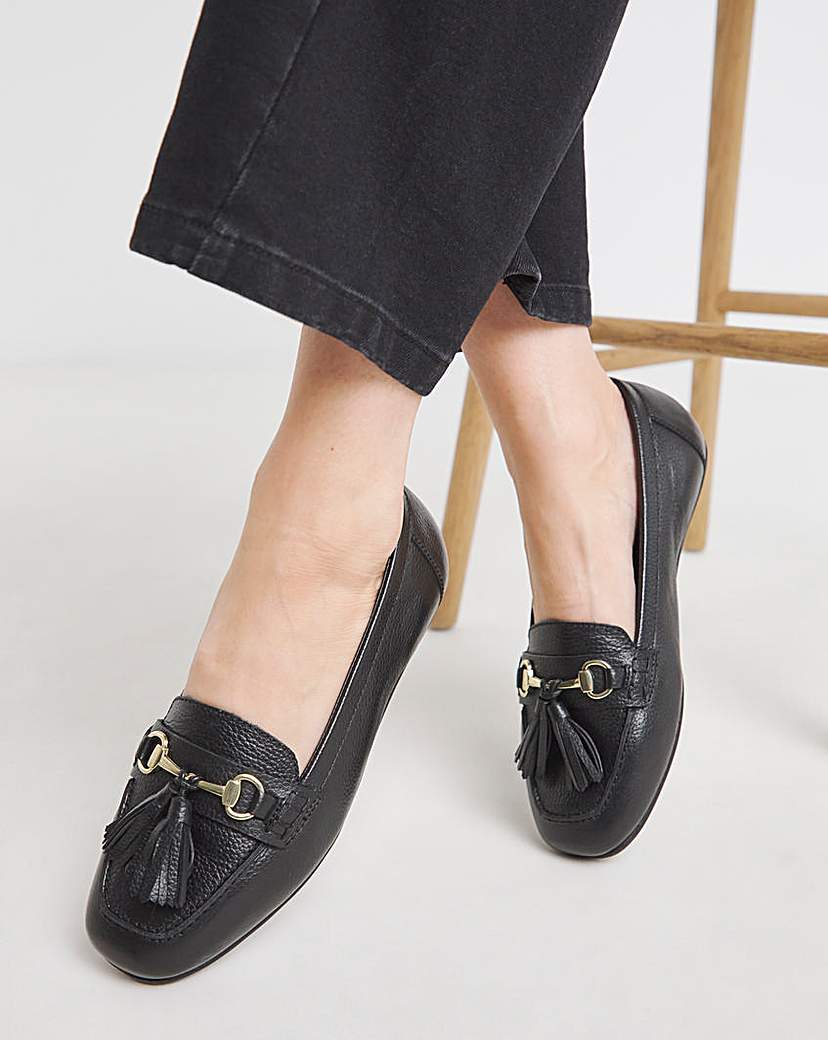 Leather Driving Moccasin Wide