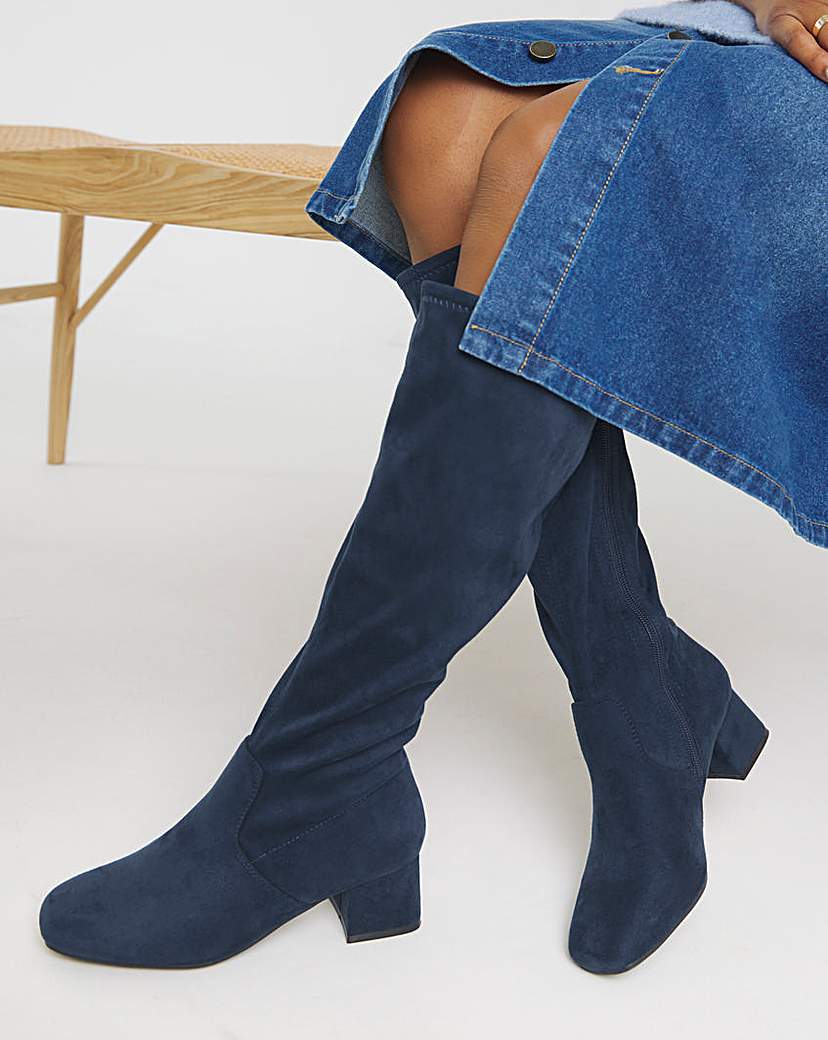 New In - Low Block Heel Knee High Boot E Std