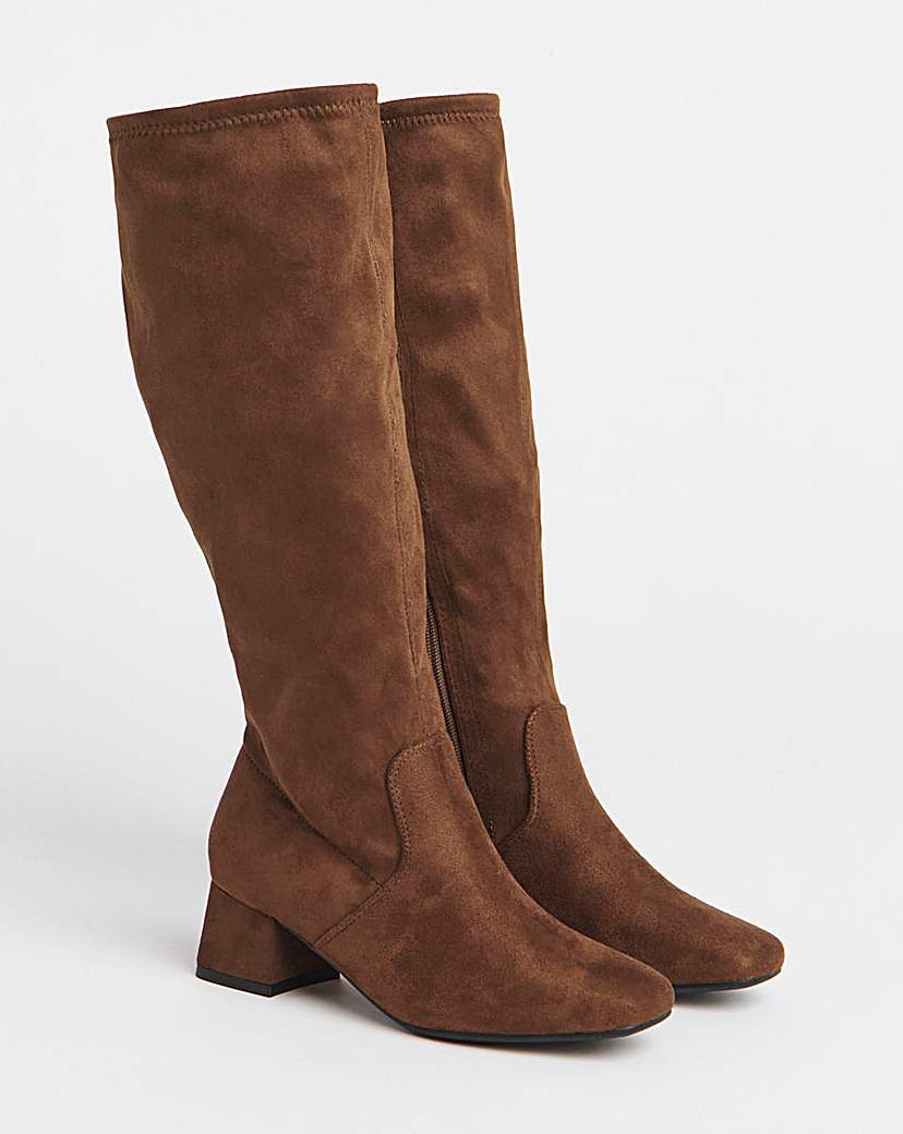 Low Block Heel Knee High Boot D Std